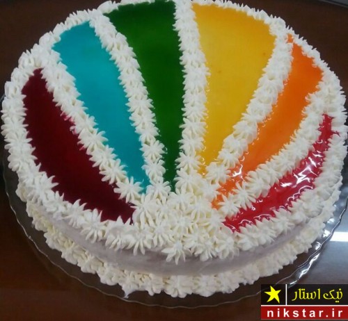 تزیین کیک تولد با ژله