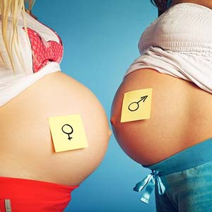 شکم زنان باردار پسر و دختر